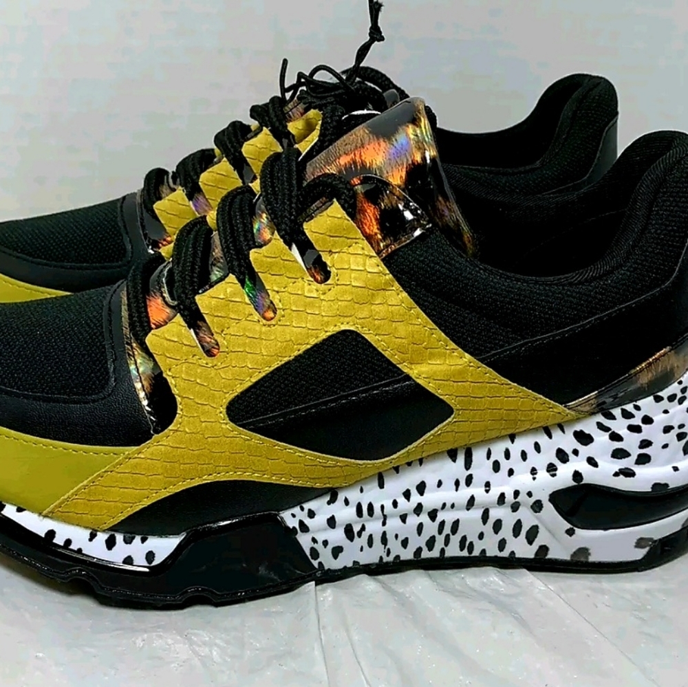 Steve Madden Cliff Platform SNEAKER leopard/black sz 7.5